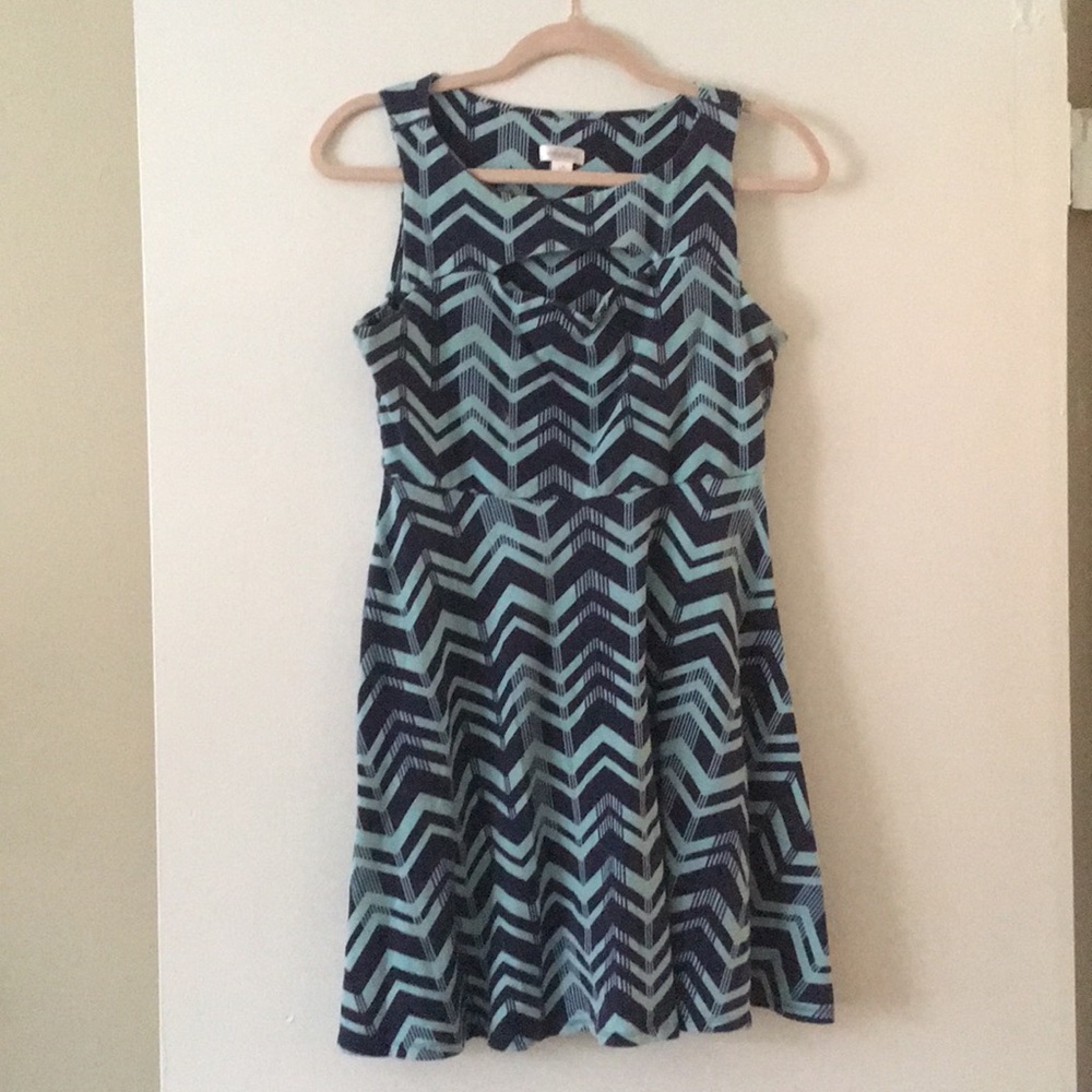 Cut Out Blue Dress